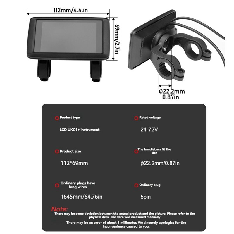 HOES-UKC1+ LCD Display Meter+  - Sine Wave Controller 48V 72V 80A 评论和价格