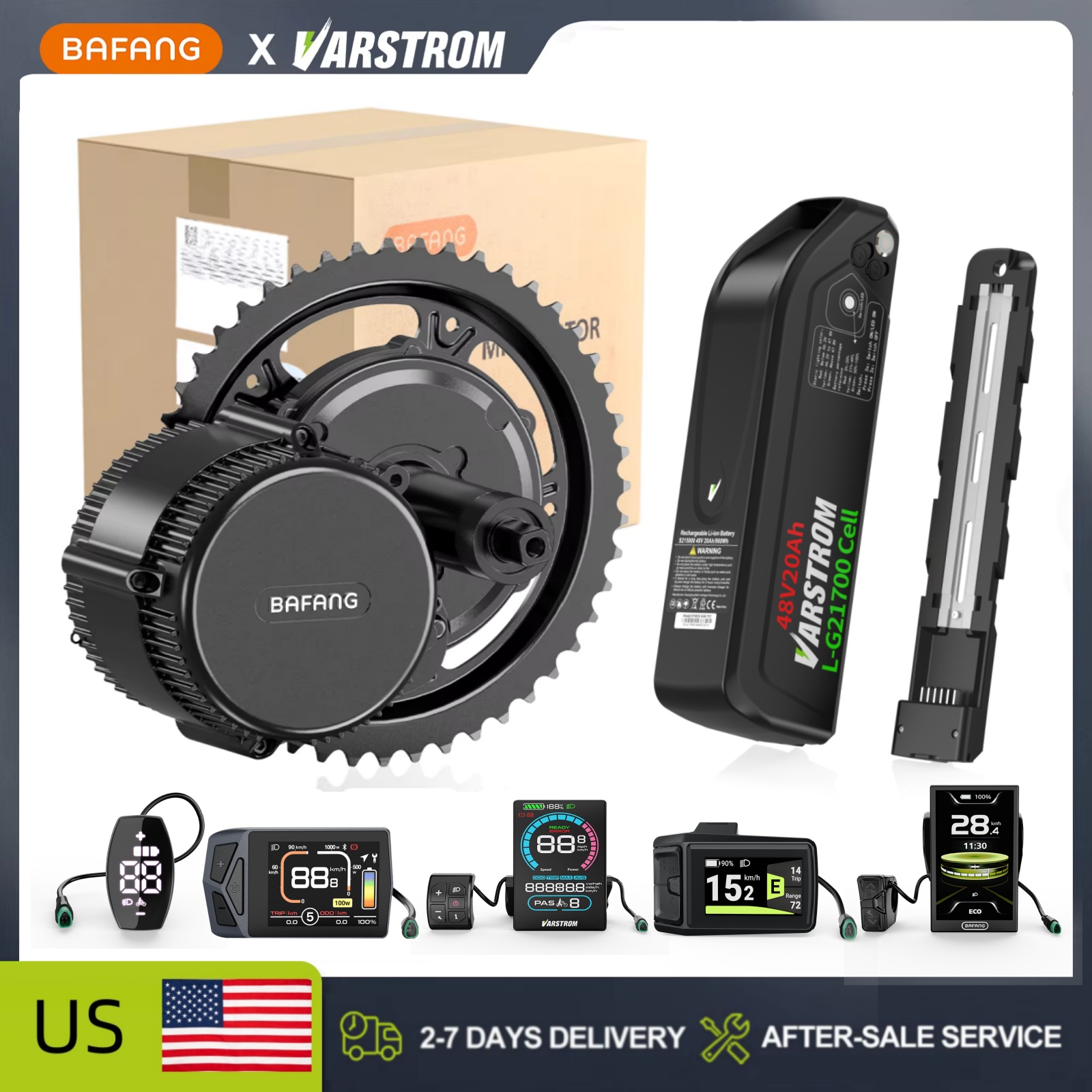 [US Stock]Bafang 48V Mid Drive - Bafang Bbs02B 48V 750W Mid Drive Kit 评论和价格